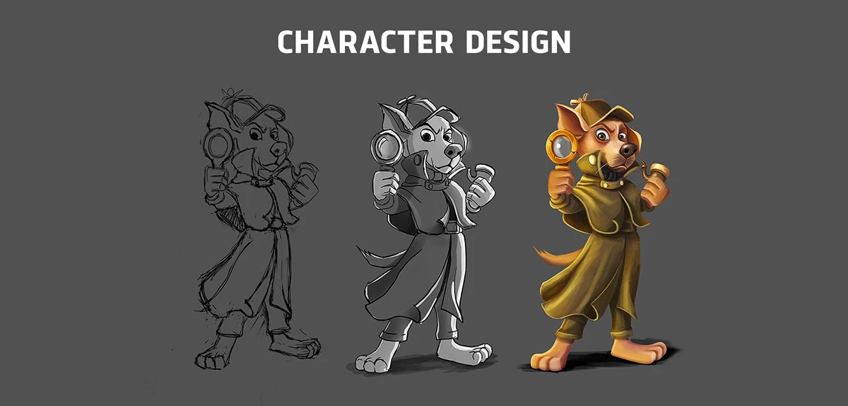 Sherlock Bones χαρακτήρες παιχνιδιού Watson Moriarty